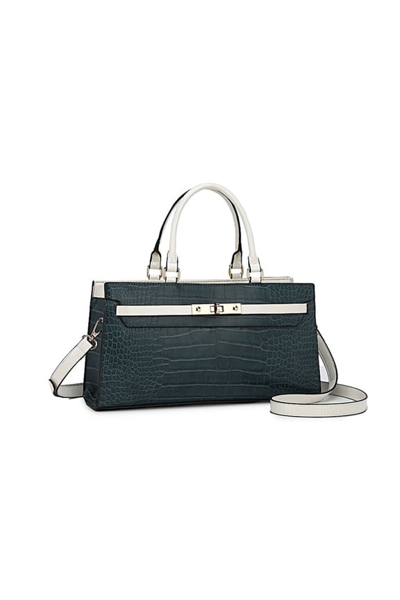 Colby Satchel Bag Vegan Leather Handbag with Top Handle and Detachable Strap Purse for Women by Mia K