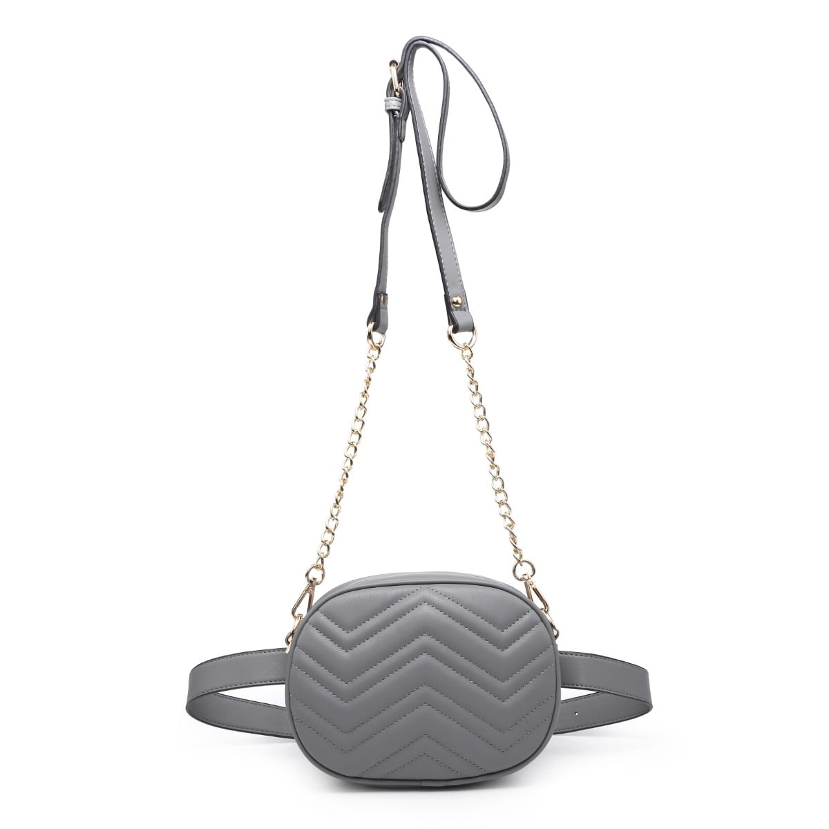 MKF Collection by Mia K. Convertible Chevron Quilt Crossbody to Belt Bag