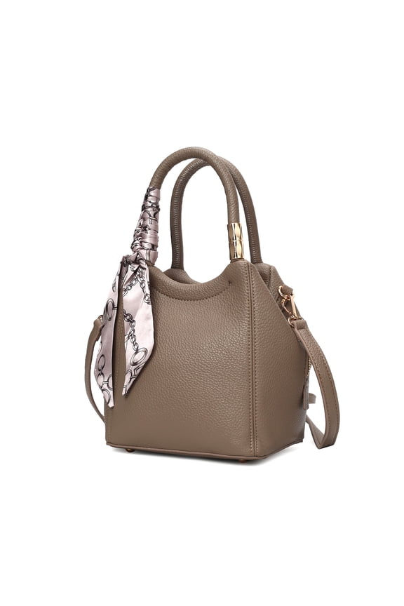 Courtney Women Tote Bag vegan Leather Handbag Crossbody Bag by Mia K - Taupe Beige