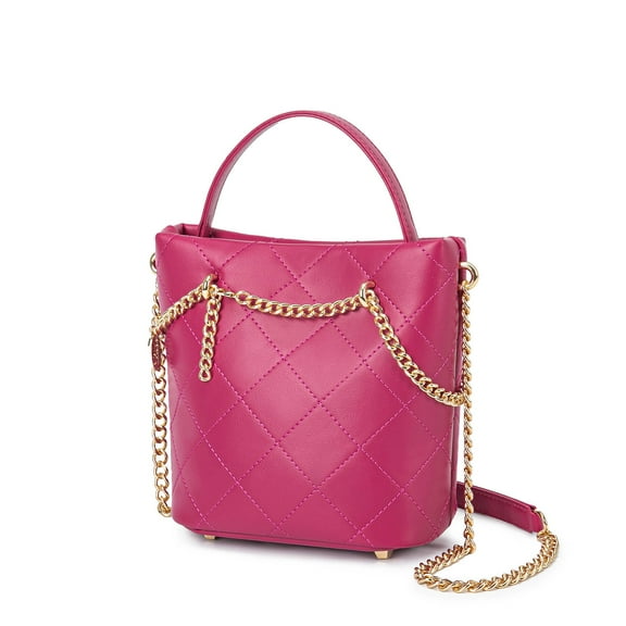 MKF Collection Damaris Women’s Vegan Leather Crossbody bag by Mia K- Fuchsia