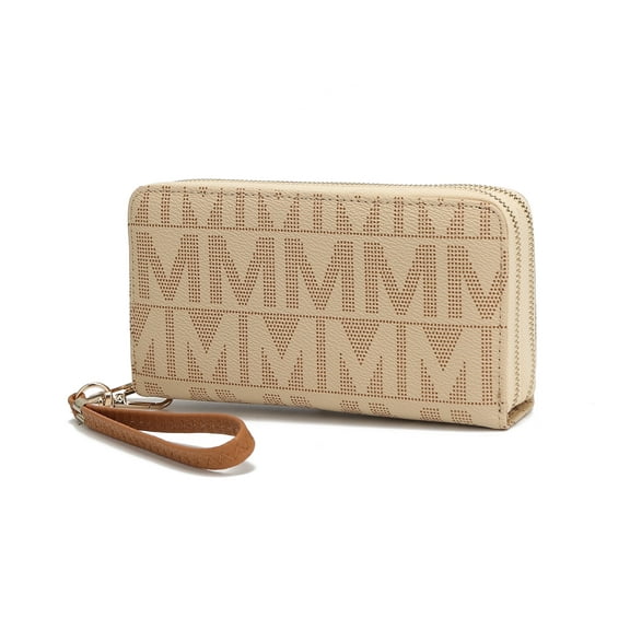 MKF Collection Daniela Wallet for Women, Vegan Leather Wristlet Purse Handbag by Mia K - Beige