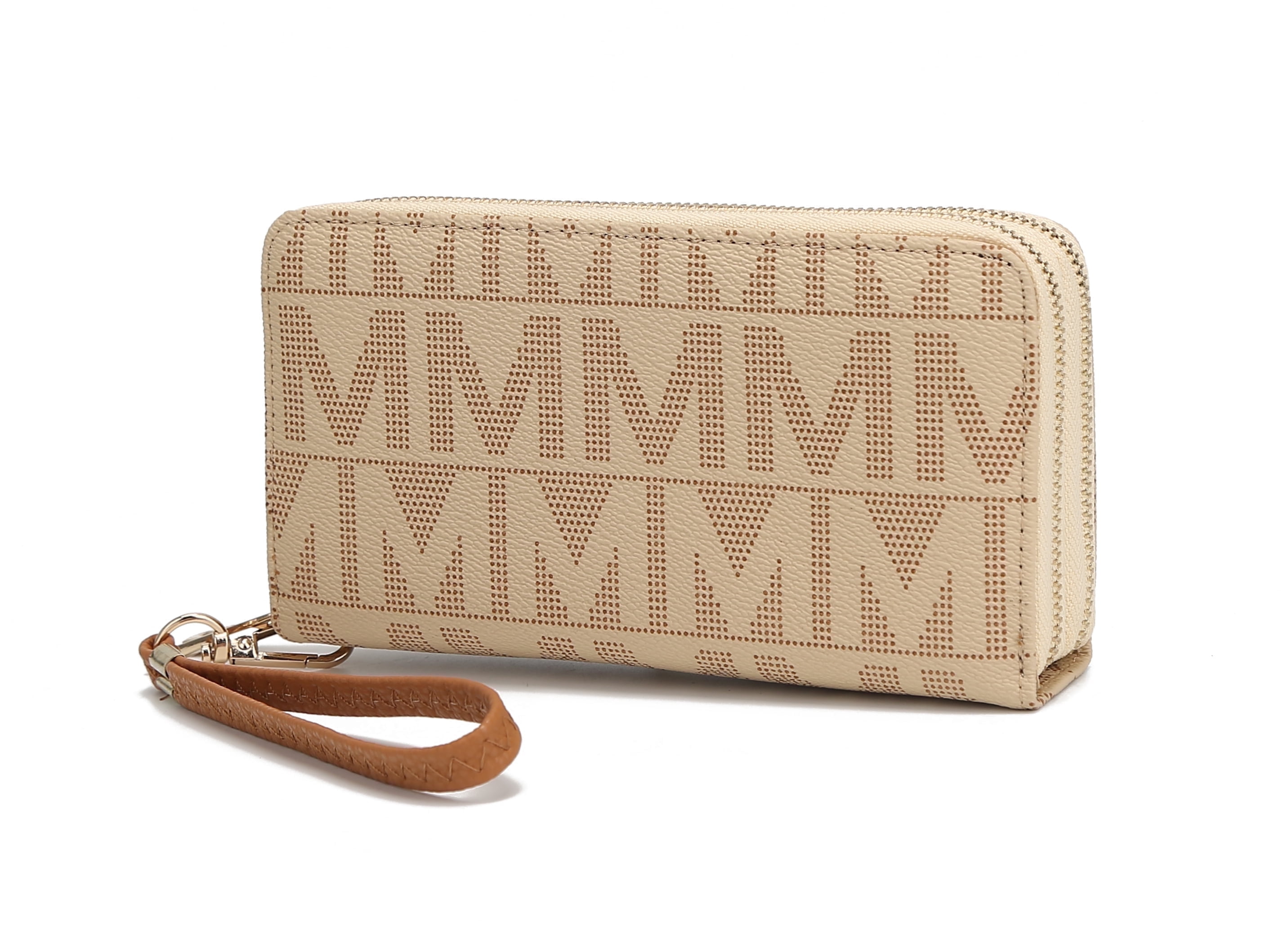 MKF Collection Daniela Wallet for Women, Vegan Leather Wristlet Purse Handbag by Mia K - Beige