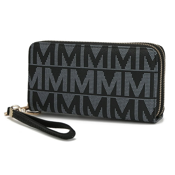 MKF Collection Daniela Wallet for Women, Vegan Leather Wristlet Purse Handbag by Mia K - Black