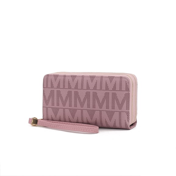 MKF Collection Daniela Wallet for Women, Vegan Leather Wristlet Purse Handbag by Mia K - Blush