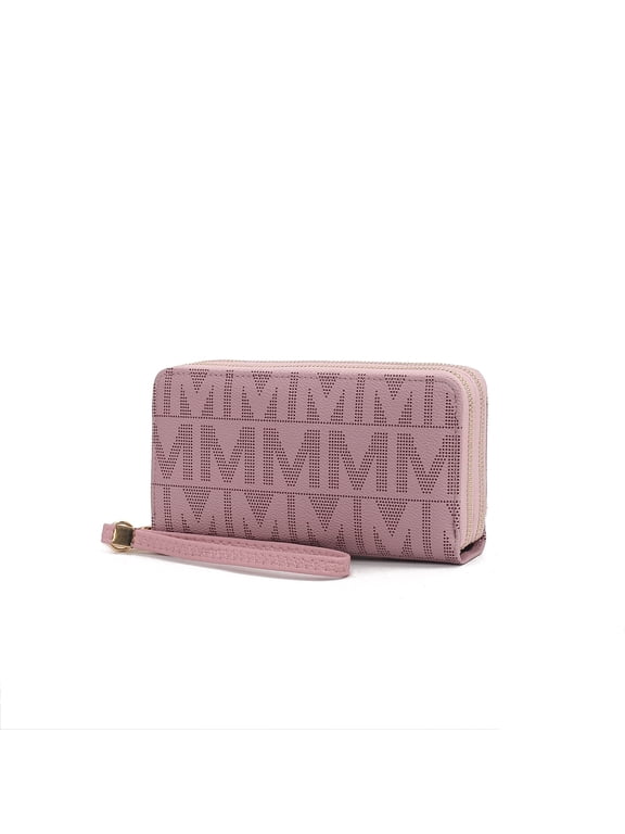 Daniela Wallet for Women, Vegan Leather Wristlet Purse Handbag by Mia K - Blush