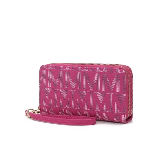 MKF Collection Daniela Wallet for Women, Vegan Leather Wristlet Purse Handbag by Mia K - Fuchsia