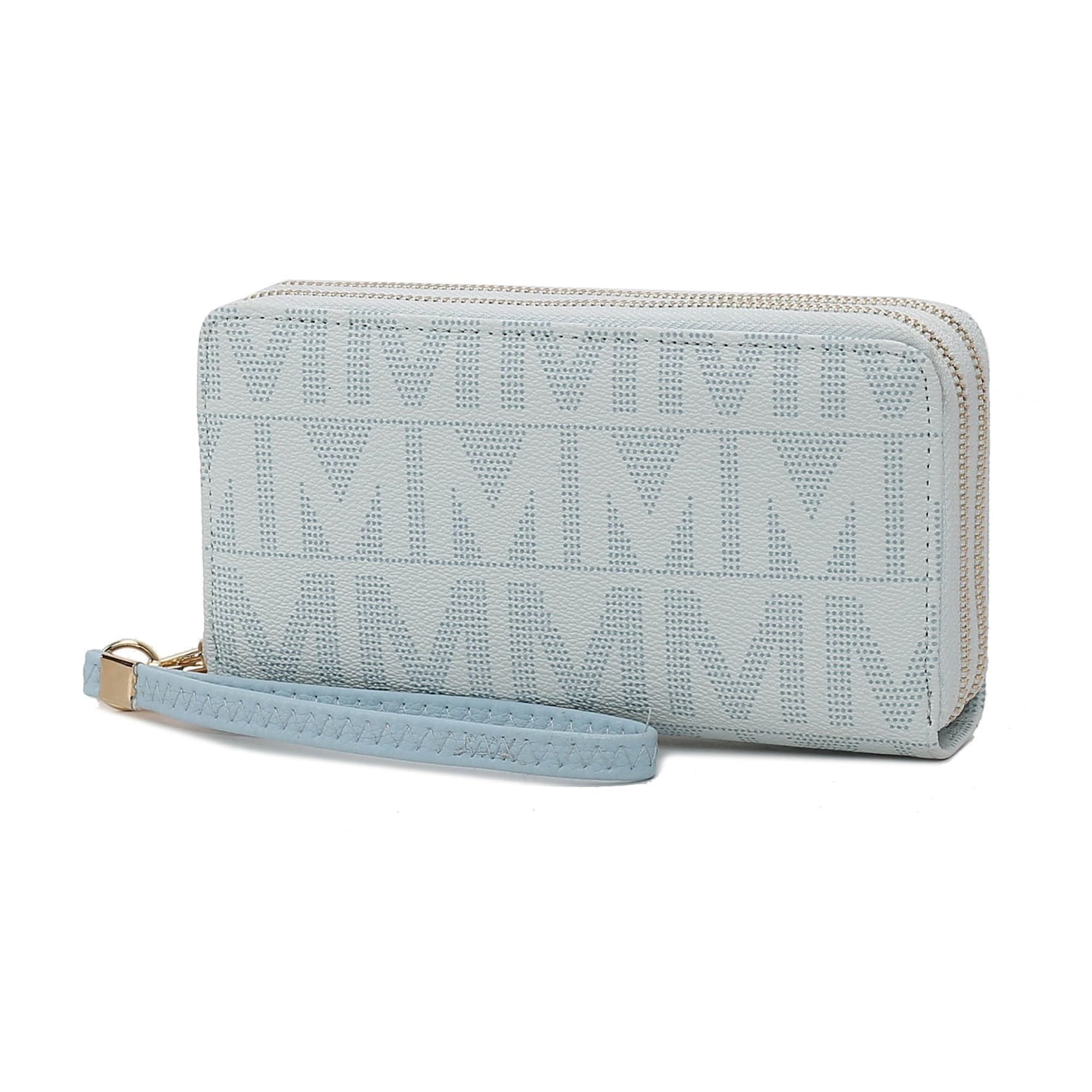 MKF Collection Daniela Wallet for Women, Vegan Leather Wristlet Purse Handbag by Mia K - Light Blue
