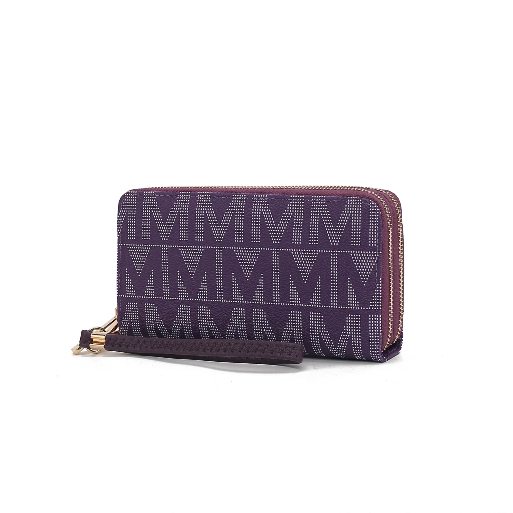 MKF Collection Daniela Wallet for Women, Vegan Leather Wristlet Purse Handbag by Mia K - Purple