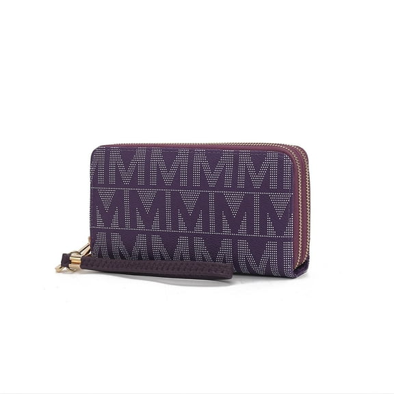 MKF Collection Daniela Wallet for Women, Vegan Leather Wristlet Purse Handbag by Mia K - Purple
