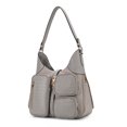 thumbnail image 1 of MKF Collection Daphne Crocodile-Embossed Vegan Leather Shoulder Bag, Fashion Hobo Purse Handbag by Mia K - Light Gray, 1 of 10