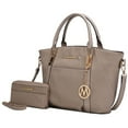 thumbnail image 1 of MKF Collection Darielle Women's Satchel Bag & Wallet Set, Vegan Leather Handbag for Travel Work and School by Mia K. - Taupe, 1 of 10