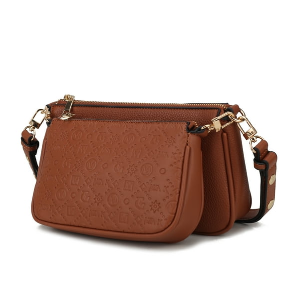 MKF Collection Dayla Vegan Leather Shoulder Bag, Women’s Crossover Handbag by Mia K