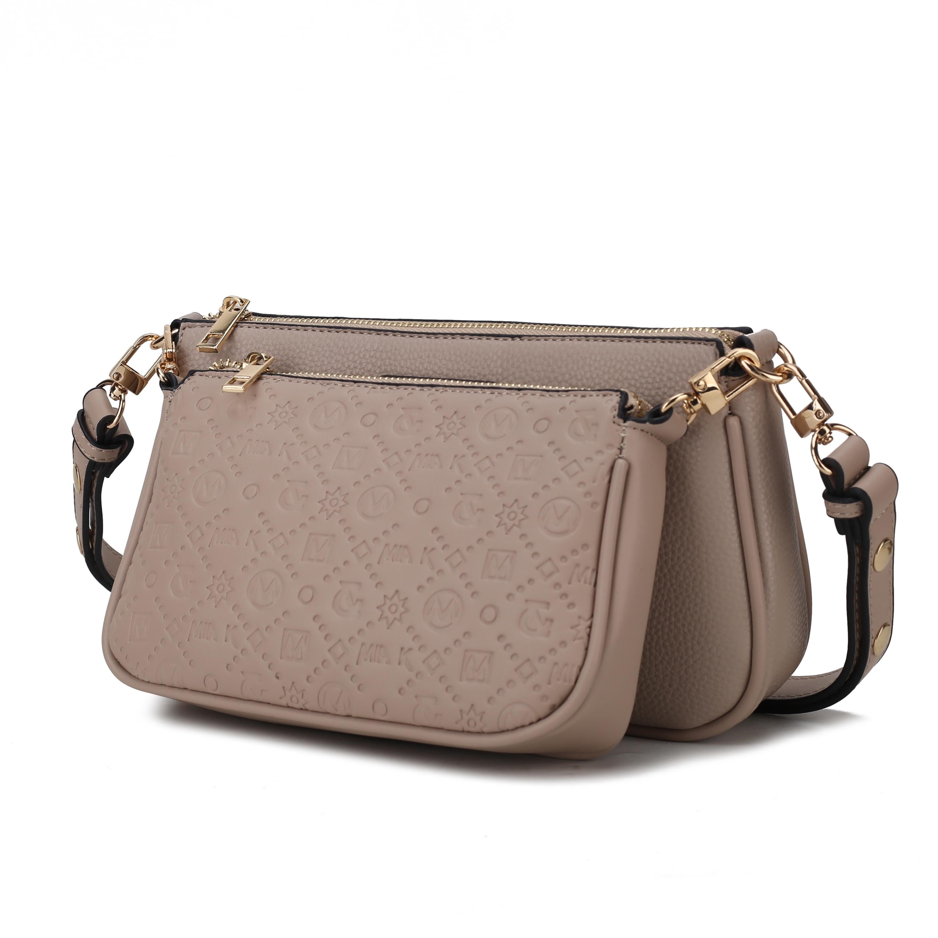MKF Collection Dayla Crossbody Bag for women, Vegan Leather Shoulder bag Beige handbags Purses by Mia K MKF Collection Dayla Crossbody Bag for women, Vegan Leather Shoulder bag Beige handbags Purses by Mia K