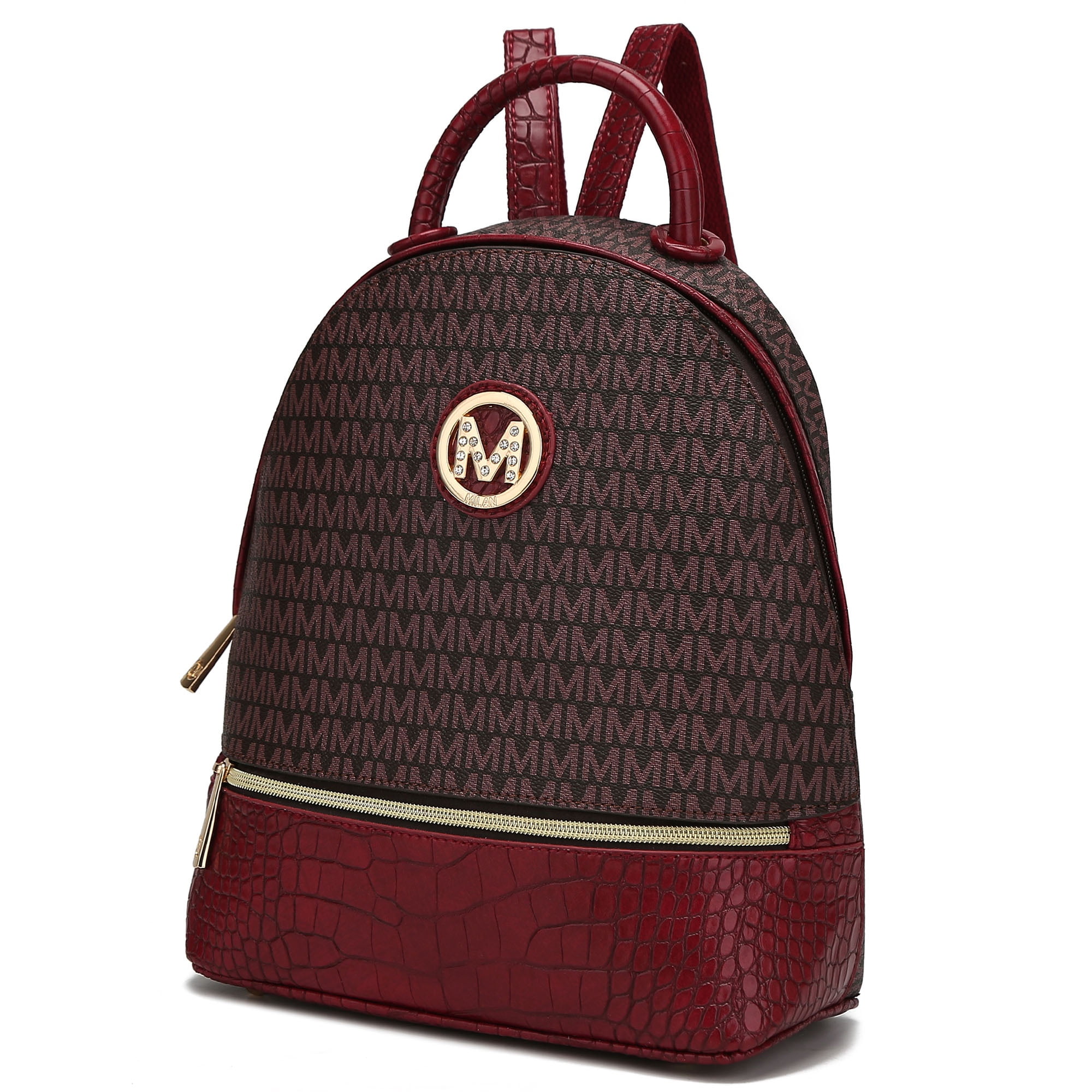 MKF Collection Women's Flag Backpack Purse - Vegan Leather Fashion Daypack (Briella Black, Large) - View #11