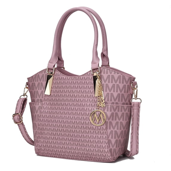 MKF Collection Devorah Women’s Signature Printed Vegan Leather Tote Bag by Mia K - Purple