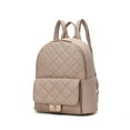 thumbnail image 1 of MKF Collection Dimitria Women Backpack, Quilted and Smooth Bookbag Purse Handbag Fashion Travel Daypack Bag by Mia K - Sand Beige, 1 of 8