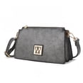 thumbnail image 1 of MKF Collection Domitila Vegan Leather Women's Shoulder Bag, Stylish Crossbody Handbag by Mia K - Charcoal Gray, 1 of 9