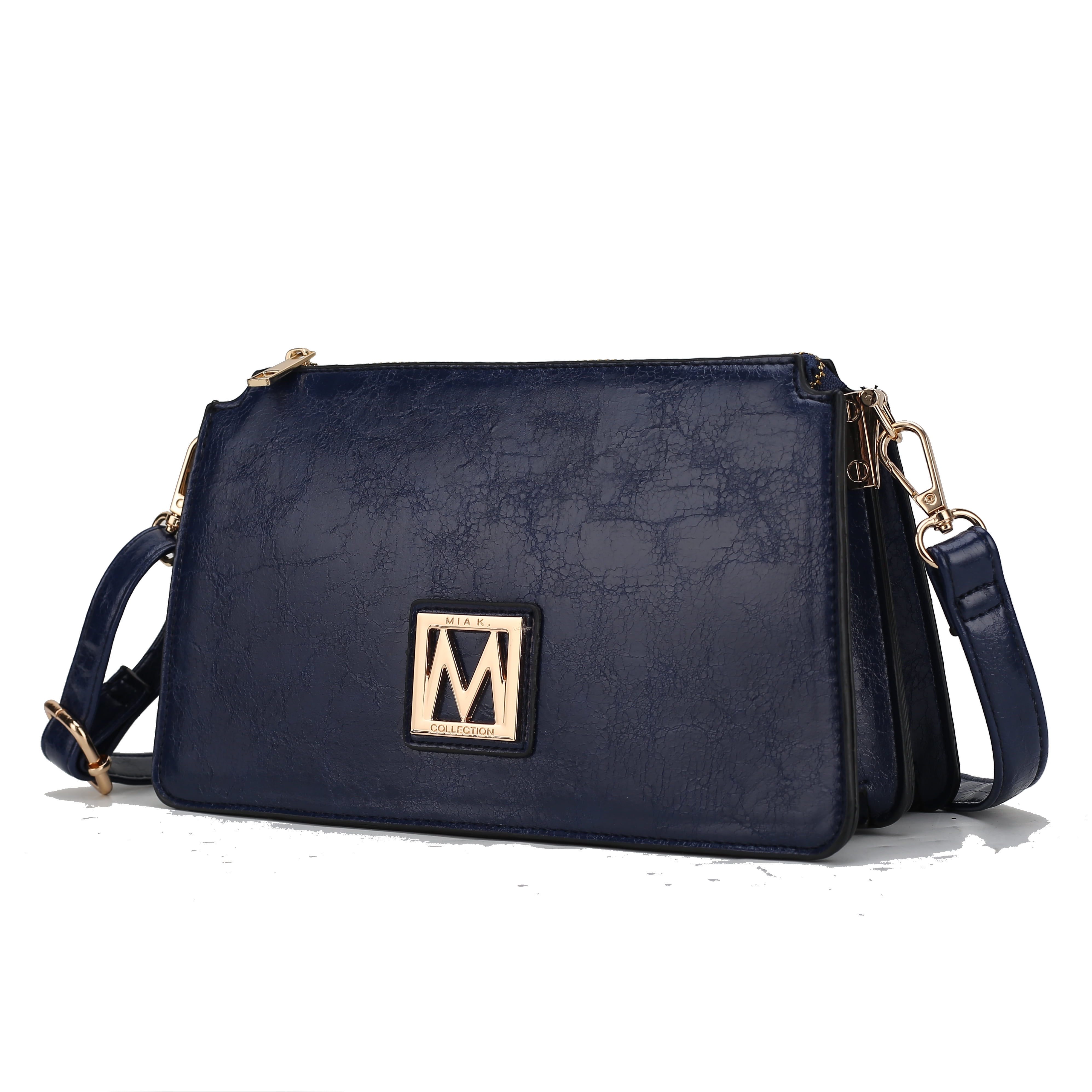 MKF Collection Domitila Vegan Leather Women's Shoulder Bag, Stylish Crossbody Handbag by Mia K - Navy