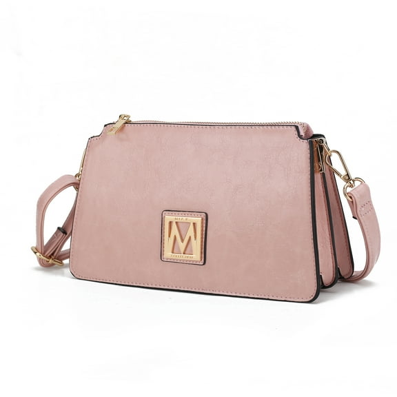MKF Collection Domitila Vegan Leather Women's Shoulder Bag, Stylish Crossbody Handbag by Mia K - Pink