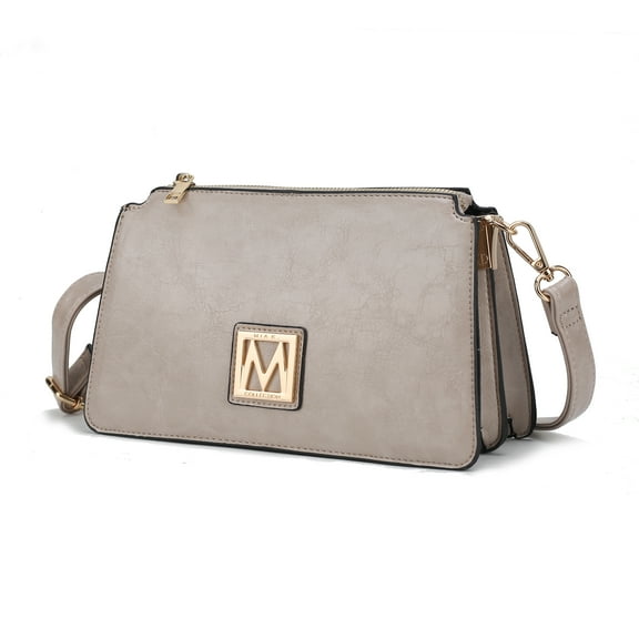 MKF Collection Domitila Vegan Leather Women's Shoulder Bag, Stylish Crossbody Handbag by Mia K - Taupe