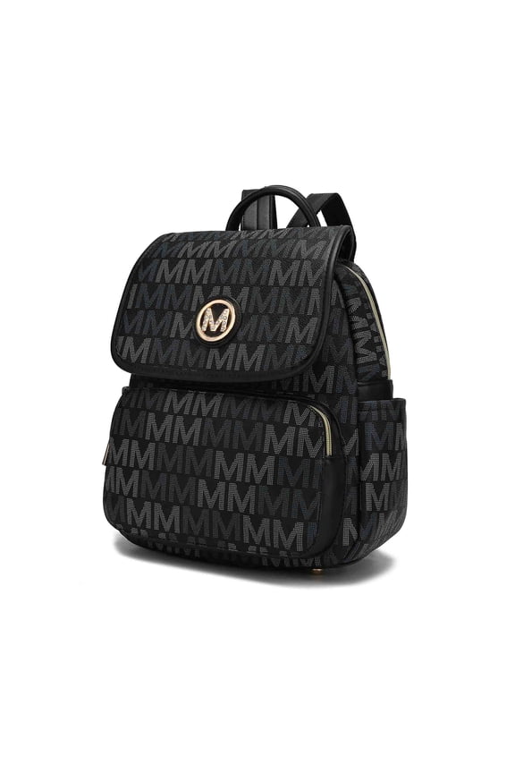 Drea Vegan Leather Women's Backpack by Mia K - Black