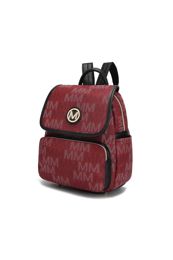Drea Vegan Leather Women's Backpack by Mia K - Burgundy