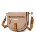 thumbnail image 1 of MKF Collection Drew Vegan Leather Women's Color Block Shoulder Bag, Classy Crossbody Purse Handbag by Mia K - Beige, 1 of 8