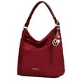 thumbnail image 1 of MKF Collection Elise Vegan Leather Women's Hobo Bag, Classy Shoulder Purse Handbag by Mia K - Red, 1 of 9