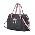 thumbnail image 1 of MKF Collection Elise Women’s Satchel Bag, Vegan Leather Large Handbag Purse by Mia K. -Charcoal/Pink, 1 of 7