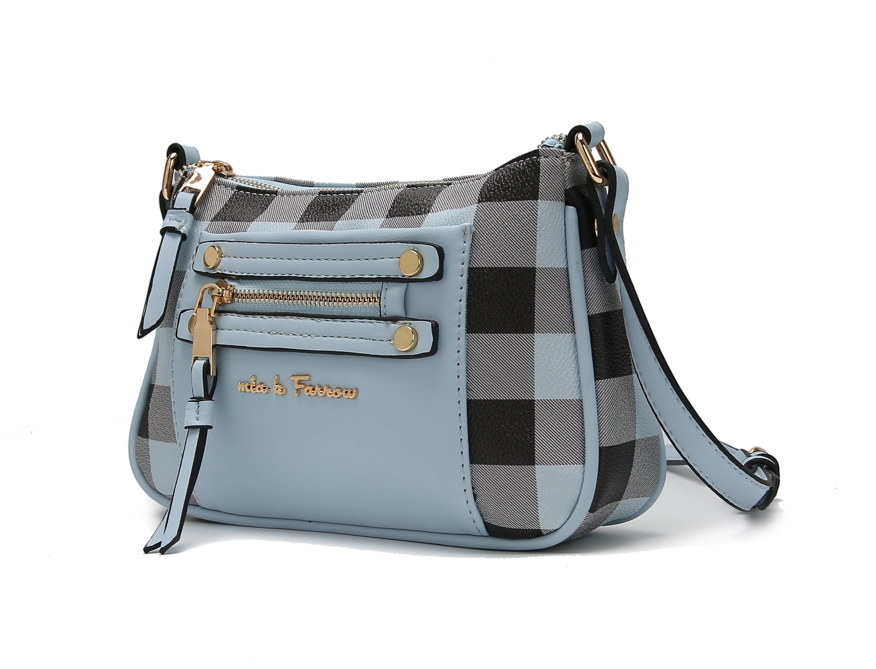 MKF Collection Elliana Checkered Crossbody Bag by Mia K. Farrow