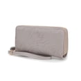 thumbnail image 1 of MKF Collection Ellie Women’s Genuine Leather Flower-Embossed Wristlet Wallet by Mia K - Grey, 1 of 6