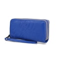 thumbnail image 1 of MKF Collection Ellie Women’s Genuine Leather Flower-Embossed Wristlet Wallet by Mia K - Royal Blue, 1 of 6