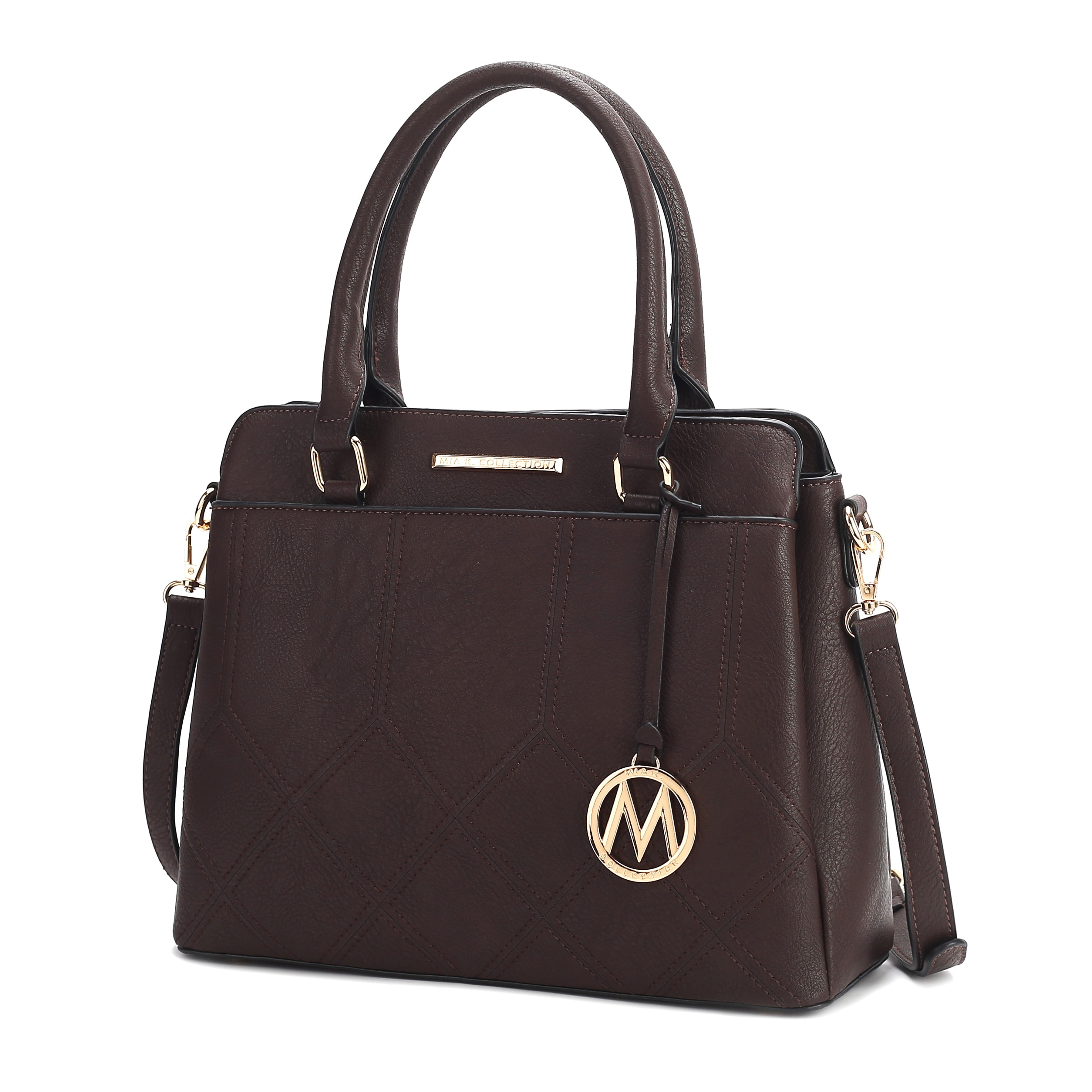 MKF Collection Elodie Triple Compartment Women's Tote Bag, Stylish Shoulder Purse Handbag by Mia K - Coffee