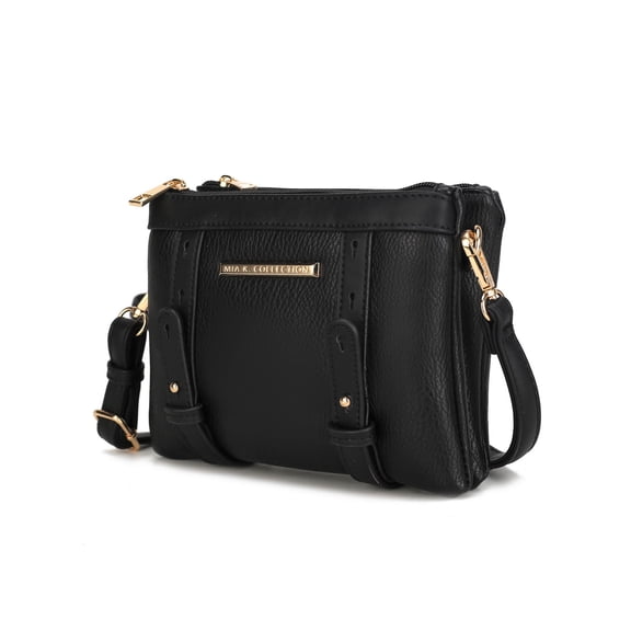 MKF Collection Elsie Women's Vegan Leather Crossbody Purse Handbag by Mia K. Black