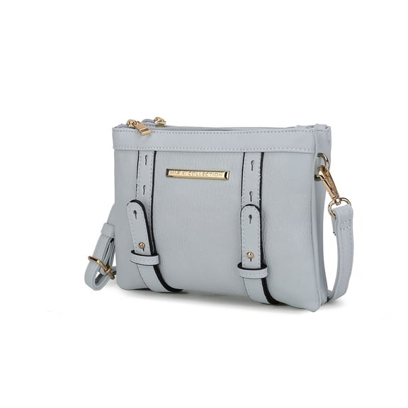 MKF Collection Elsie Women's Vegan Leather Crossbody Purse Handbag by Mia K. Light Blue