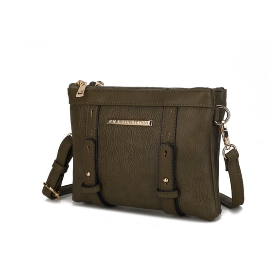 MKF Collection Elsie Women's Vegan Leather Crossbody Purse Handbag by Mia K. Olive