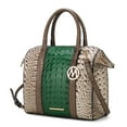 thumbnail image 1 of MKF Collection Ember Faux Crocodile-Embossed Vegan Leather Women's Satchel Bag, Shoulder Purse Handbag by Mia K - Green, 1 of 10