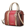 thumbnail image 1 of MKF Collection Ember Faux Crocodile-Embossed Vegan Leather Women's Satchel Bag, Shoulder Purse Handbag by Mia K - Red, 1 of 10