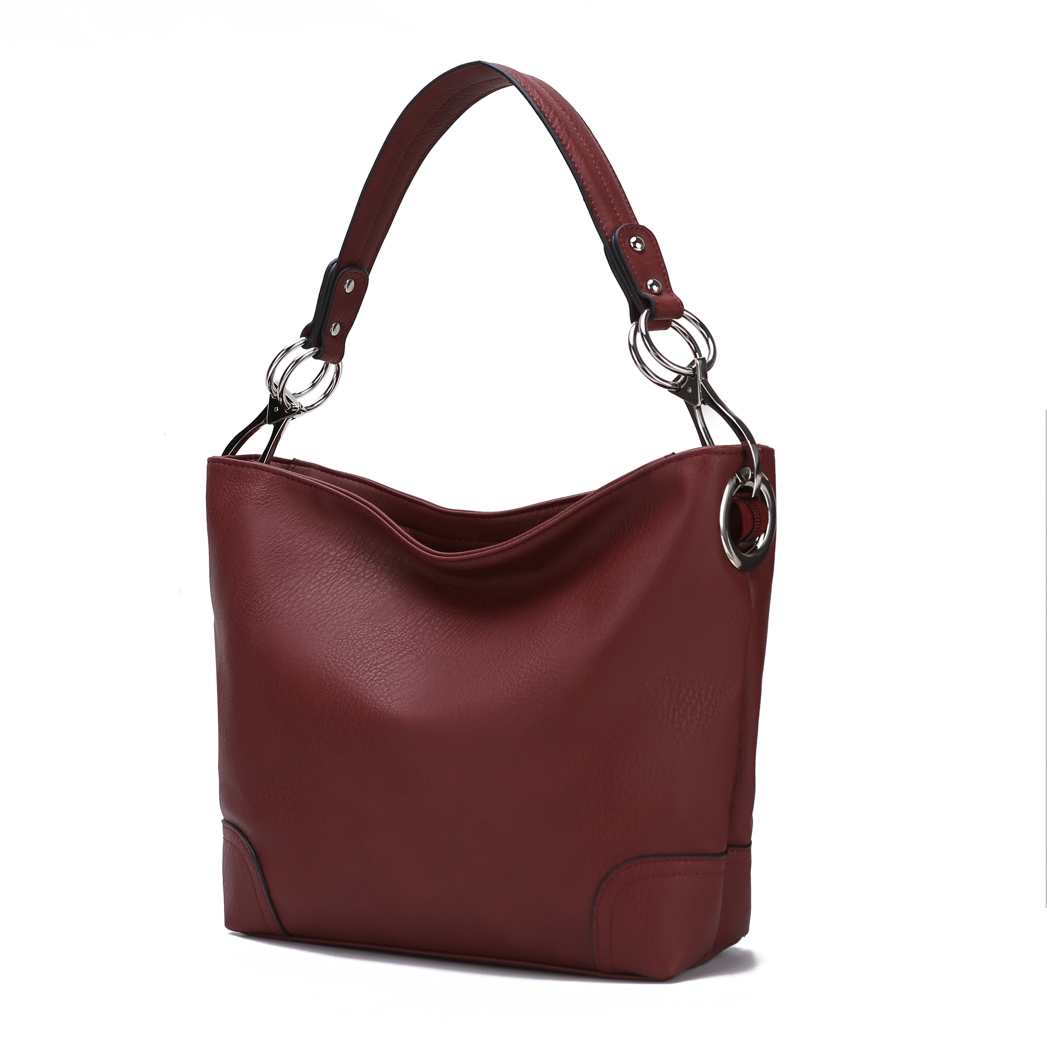 Burgundy hobo cheap handbag