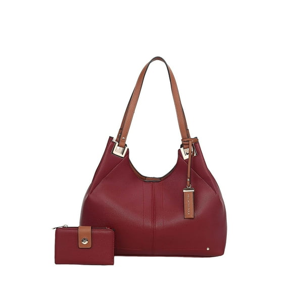 MKF Collection Estelle Shoulder Bag & Wallet Set, Vegan Leather Shoulder Bag Handbag Purse by Mia K