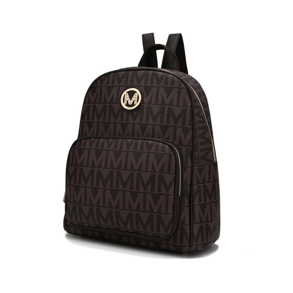 MKF Collection Fanny Women's Backpack, Signature Vegan Leather Daypack Bag Travel Bag by Mia K. -Chocolate
