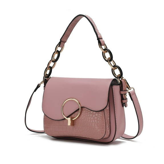 MKF Collection Fantacy Croc Vegan Leather Women's Shoulder Bag, Sleek Crossbody Purse Handbag by Mia K - Green