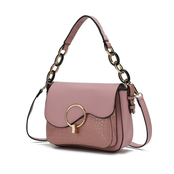 MKF Collection Fantacy Croc Vegan Leather Women's Shoulder Bag, Sleek Crossbody Purse Handbag by Mia K - Green