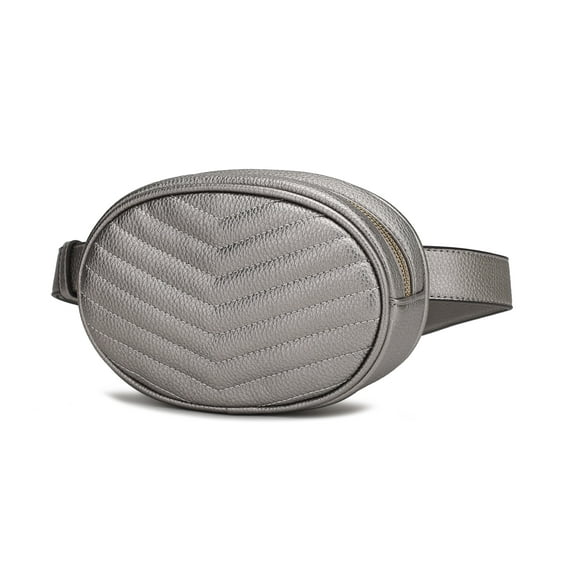 MKF Collection Fatima Quilted Chevron Women’s Belt Handbag by Mia K.