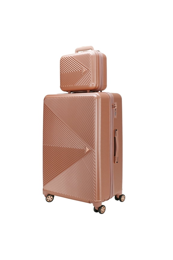 Felicity Carry-On Luggage Hardside, Luxurious Travel Suitcase by Mia K - Rose Gold