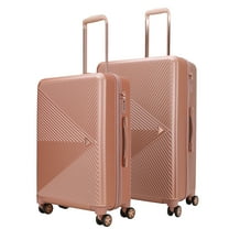 MKF Collection Felicity Extra Large & Large Hardside Luggage 2 pcs, Luxurious Travel Suitcase by Mia K - Rose Gold