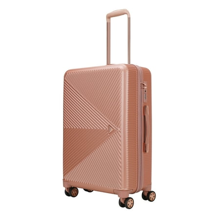MKF Collection Felicity Large Luggage Hardside, Luxurious Travel Suitcase by Mia K - Rose Gold