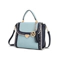 thumbnail image 1 of MKF Collection Flora Vegan Leather Women's Satchel Bag, Designer Top-Handle Purse Handbag by Mia K - Baby Blue, 1 of 9