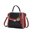 thumbnail image 1 of MKF Collection Flora Vegan Leather Women's Satchel Bag, Designer Top-Handle Purse Handbag by Mia K - Navy, 1 of 9
