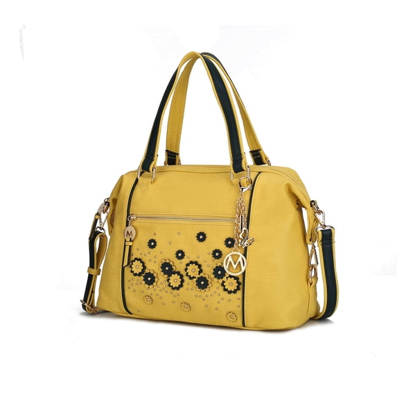 MKF Collection Large Francis Tote Bag for women, Vegan Leather Shoulder bag Yellow handbags Purses by Mia K